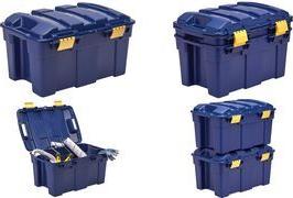 Fellowes Aufbewahrungstruhe BANKERS BOX, 40 Liter,dunkelblau aus 100% BPA-freiem PP, vollständig recycelbar, Deckel mit - 1 Stück (100135776)