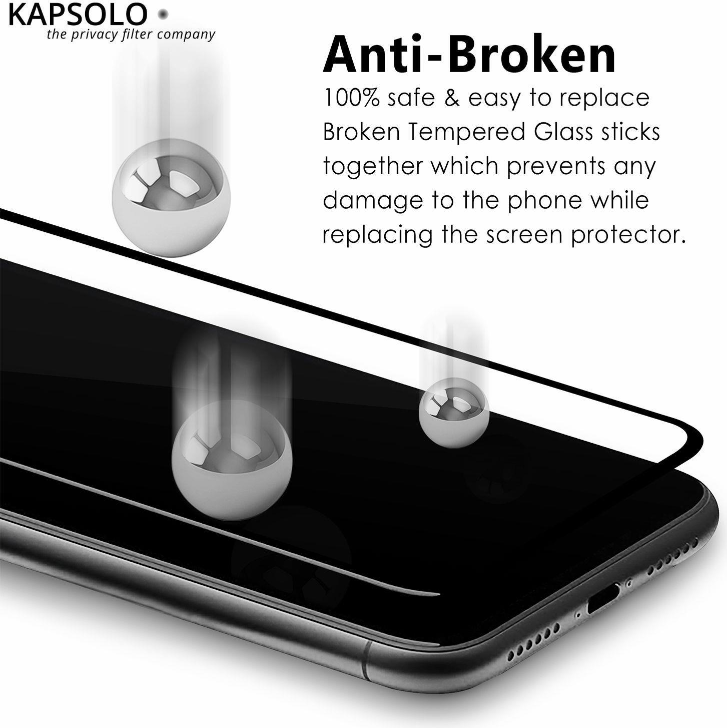 KAPSOLO Displayschutzglas 3D schutzglas für Apple iPhone 11 Pro / XS / X KAPSOLO Displayschutzglas,