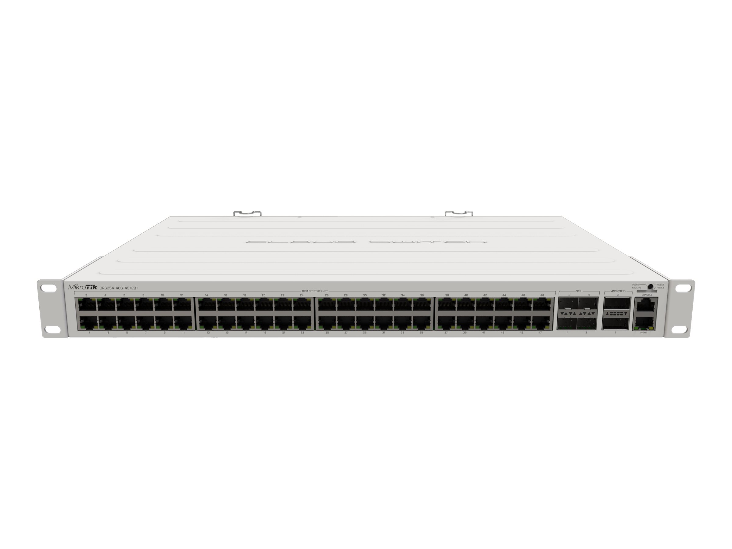 MikroTik CRS354-48G-4S+2Q+RM Managed Switch 48 x Gigabit 4 x 10G SFP+ 2 x 40G QSFP+ Grau