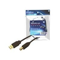 Druckerkabel MediaRange USB 2.0 AB St/St 1.80m schwarz Blister (MRCS101)