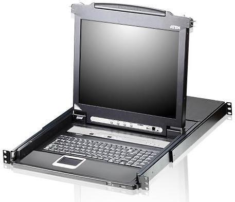 ATEN 8 Port 17" LCD KVMP Switch with Italian Keyboard (CL5708M-IT)