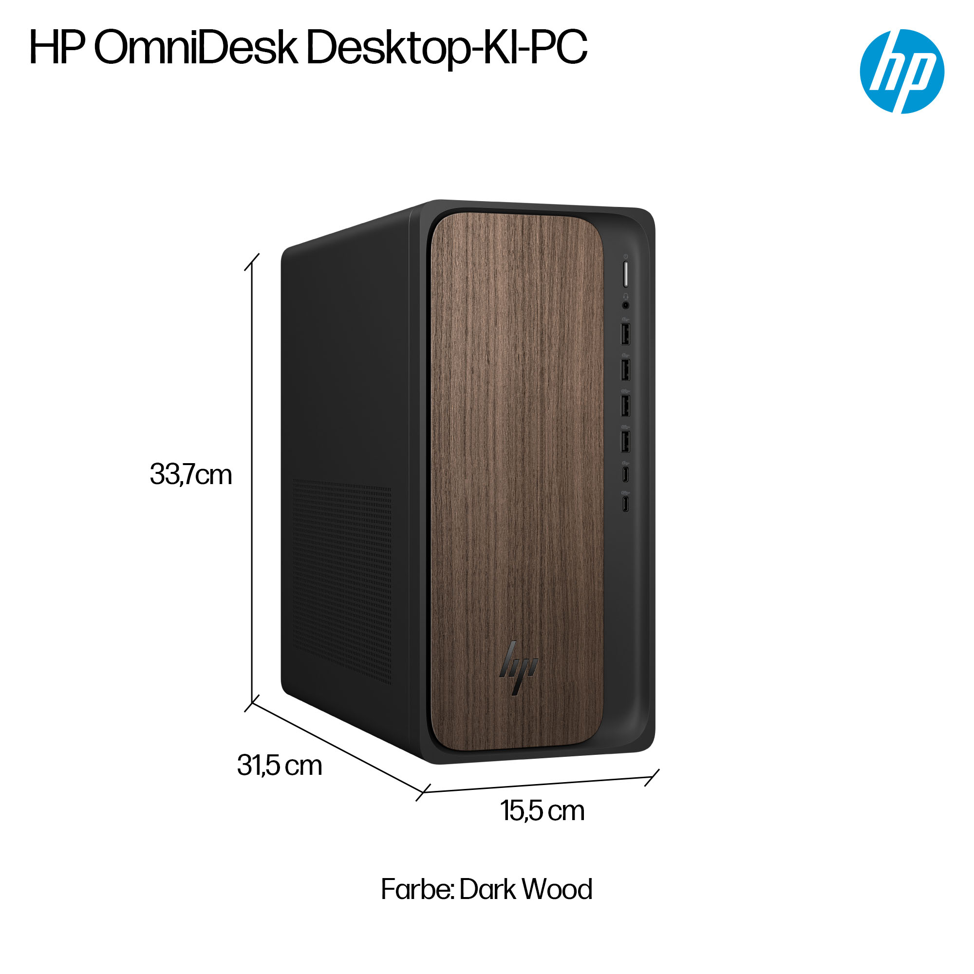 HP OmniDesk M03-0177ng Tower-PC Intel Core Ultra 7 265 32 GB RAM 1 TB SSD Schwarz