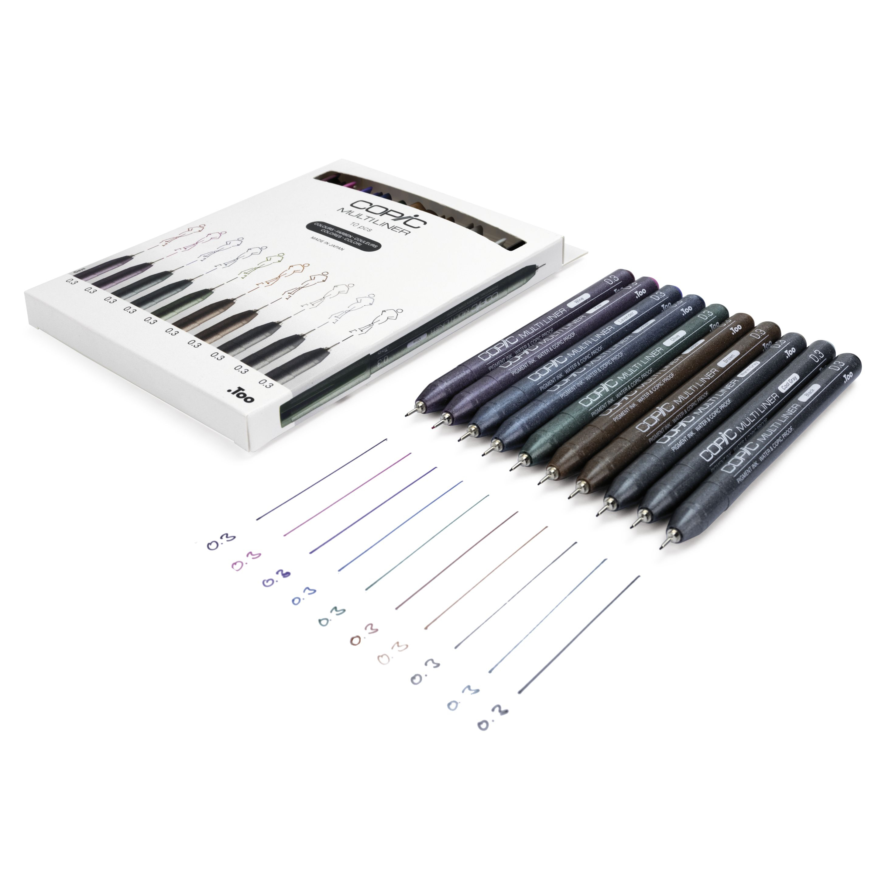 COPIC Multiliner Color Fineliner 0,3 mm 10 St. Mehrfarbig