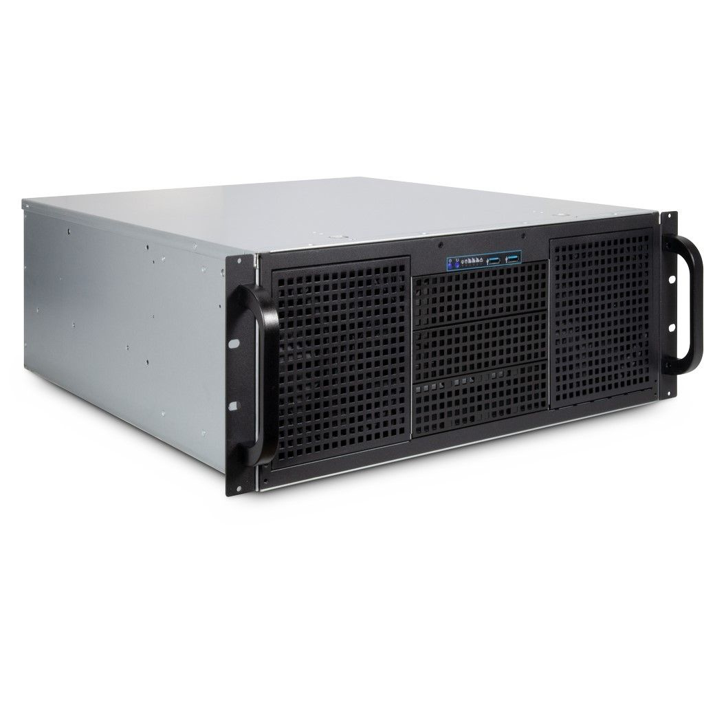 Inter-Tech IPC 4U-40248 Server-Gehäuse 4U Rack SSI CEB Stahl Schwarz Grau