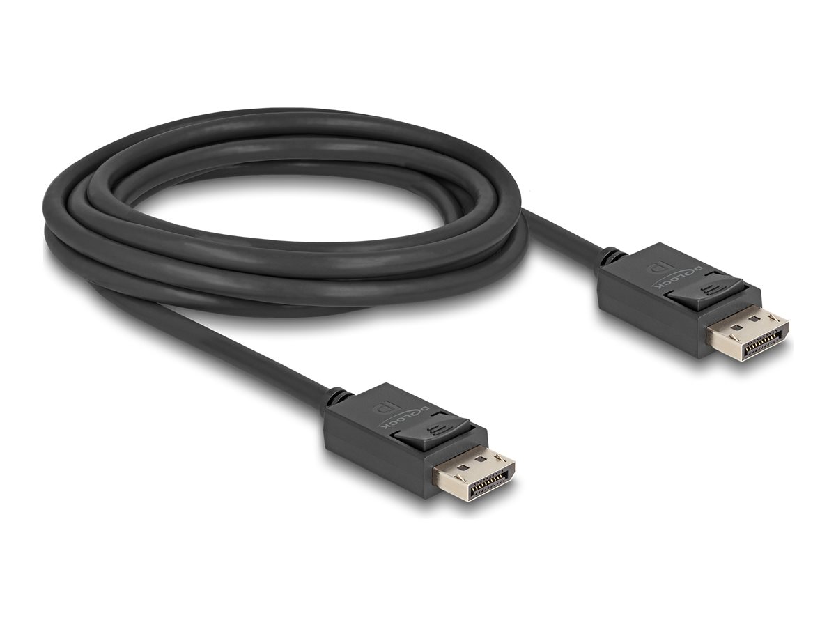 Delock 80494 DisplayPort-Kabel 3 m DisplayPort 2.1 Schwarz