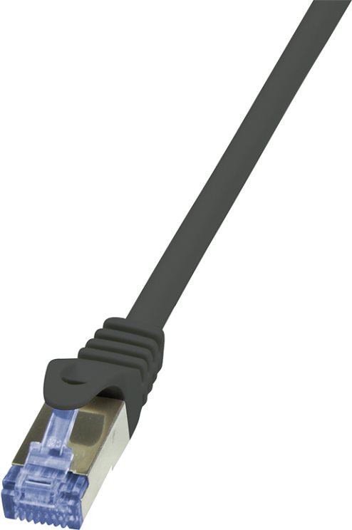 LogiLink Patchkabel, Kat. 6A, S/FTP, 50,0 m, schwarz geschirmt (PIMF), 4 x 2 AWG 26/7, Belegung: 1:1, Kupferader, - 1 Stück (CQ3143S)
