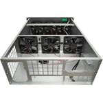 INTER-TECH IPC 4w40 Mining-Rack 48,26cm 48,30cm (19") 4HE IPC-Gehaeuse keine ext/int Laufwerke Montagleisten fuer GraKa 6x 120 Luefter (88887374)