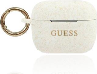 GUESS Cover Silicone White, für Apple AirPods Pro, GUACAPSILGLWH, Blister (GUACAPSILGLWH)