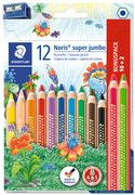 STAEDTLER Dreikant-Buntstift Noris Club super jumbo, 10+2 dreieckig, Minenstärke: 6,0 mm, mit Minenschutzmantel (ABS), - 1 Stück (129 NC12P1)