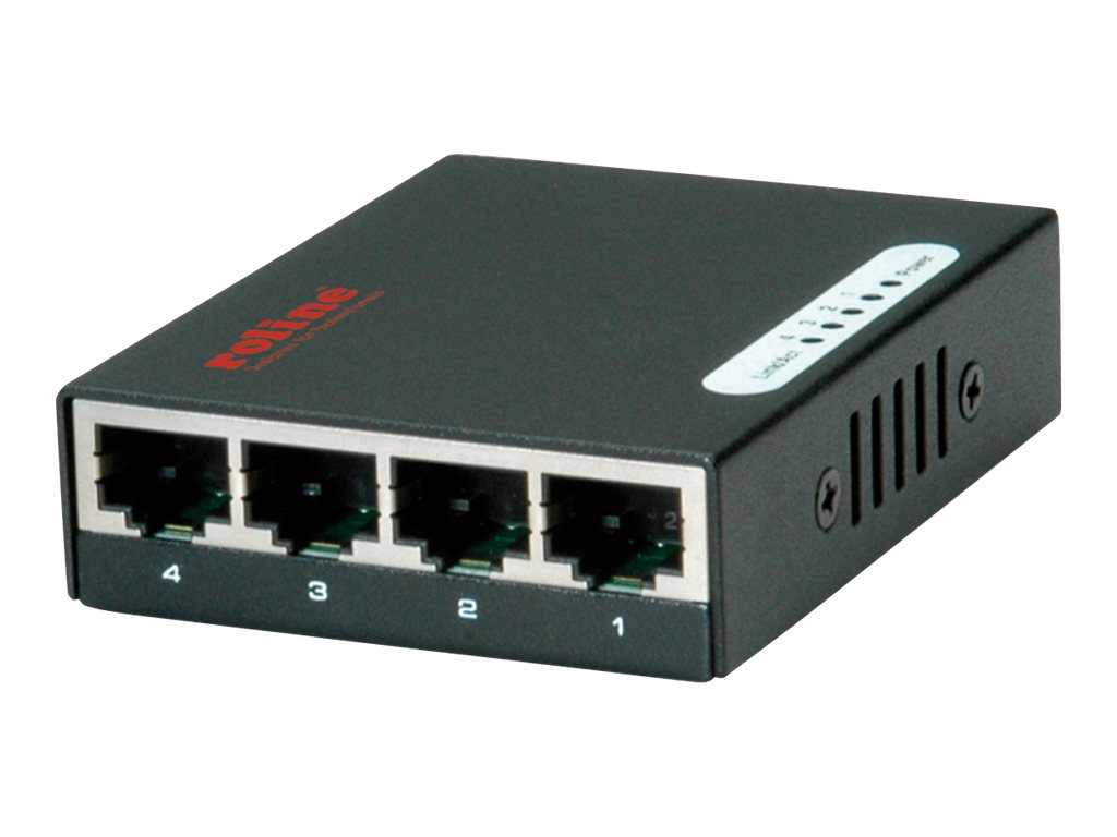 ROLINE Pocket Gigabit Ethernet Switch, 4 Ports, Unmanaged