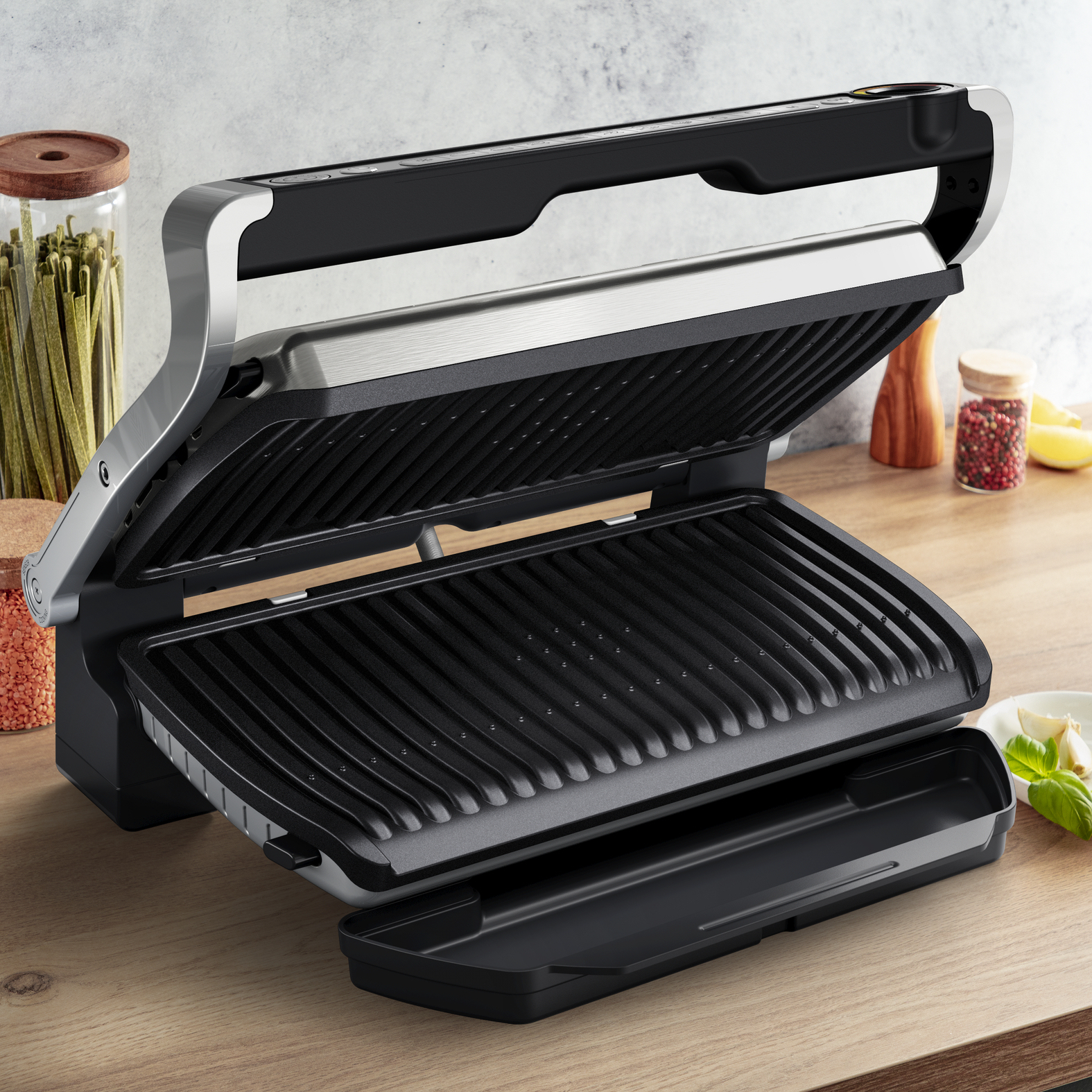 Tefal OptiGrill+ XL GC727D10 Kontaktgrill 2000 W 800 cm² Schwarz