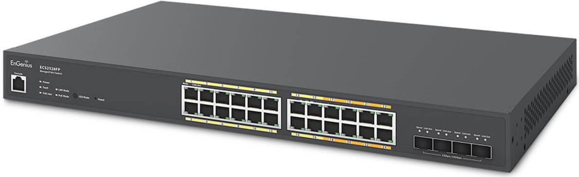EnGenius ECS2528FP Managed L2+ Netzwerk-Switch 28 Ports PoE Schwarz