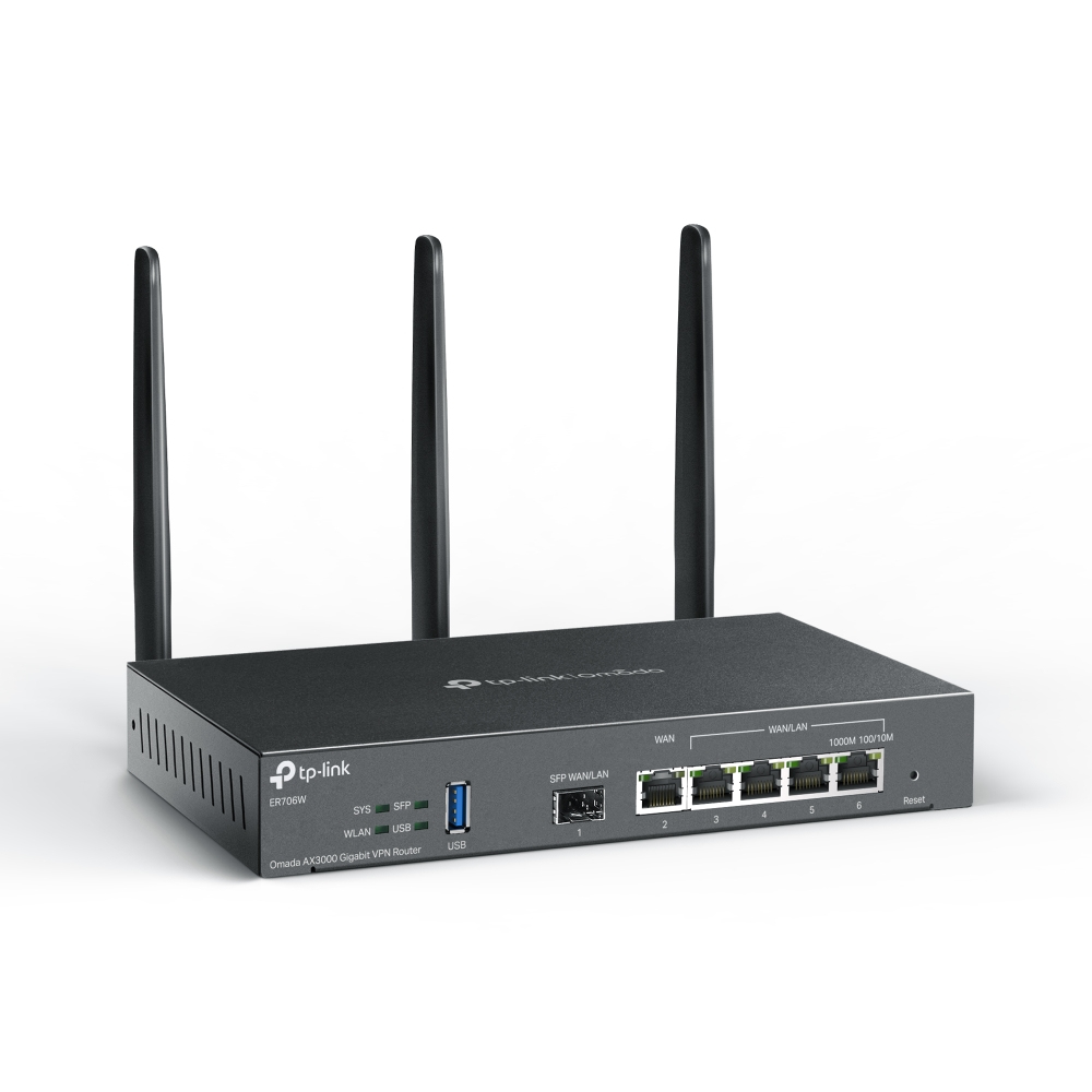 TP-LINK Omada ER706W Wi-Fi 6 Dual-Band Gigabit WLAN-Router Schwarz