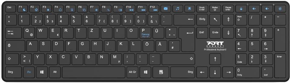 Port Designs D KEYBOARD OFFICE PRO RECHARGEABLE BLUETOOTH (900903-R-DE)