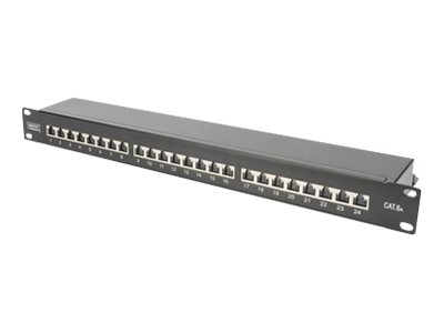 Digitus Professional DN-91624S-EA-B Patchpanel 24-Port Cat6a geschirmt 1HE 19" Schwarz