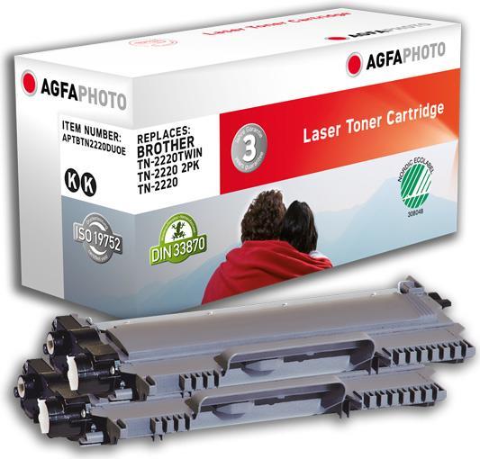 AgfaPhoto 2er-Pack Schwarz (APTBTN2220DUOE)