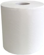 Fripa Universalrolle, 1-lagig, weiß, 300 m Tissue aus 100% Zellstoff, perforiert, aus der Mitte - 6 Stück (5612009)