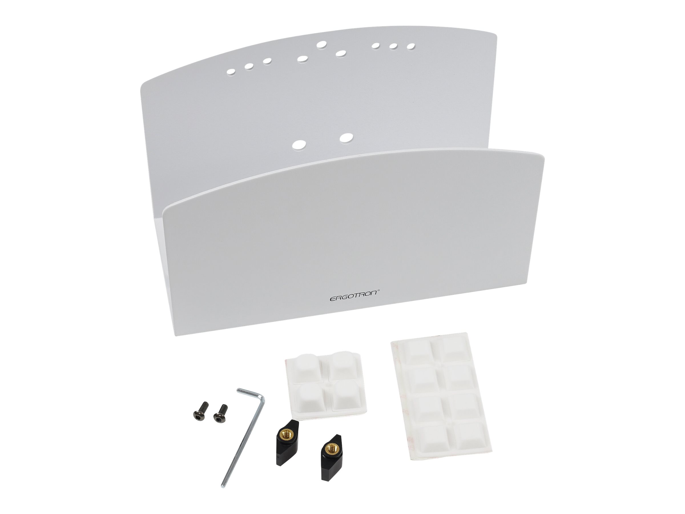Ergotron CPU-Halter klein VESA MIS-D 100x100 + 75x75 mm belastbar bis 2,7 kg Stahl Weiß