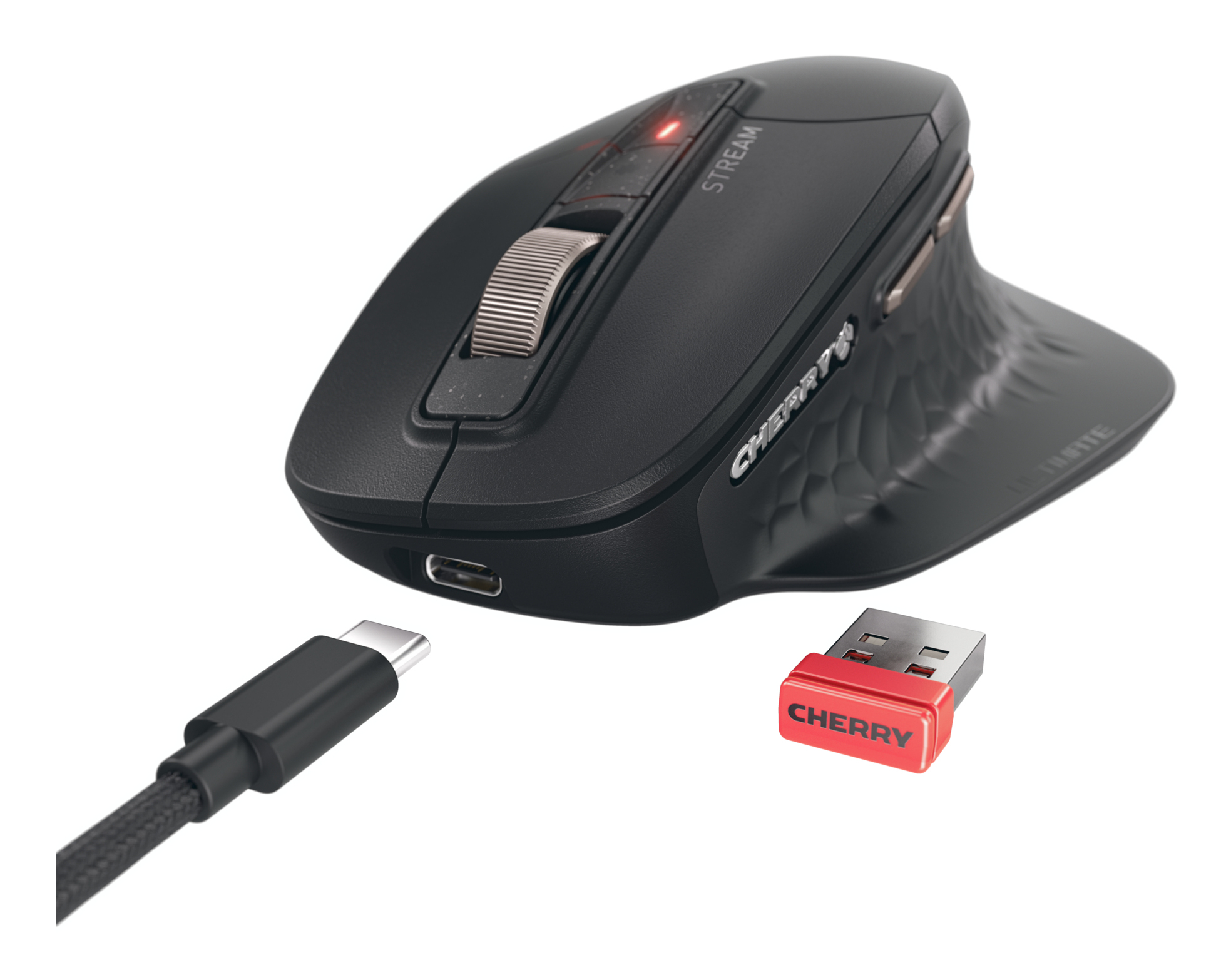 CHERRY STREAM DESKTOP ULTIMATE Tastatur-und-Maus-Set QWERTZ Deutsch Schwarz