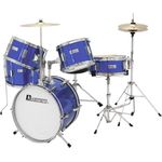 Dimavery Kinder-Schlagzeug JDS-305 Blau inkl. Becken, inkl. Fußmaschine