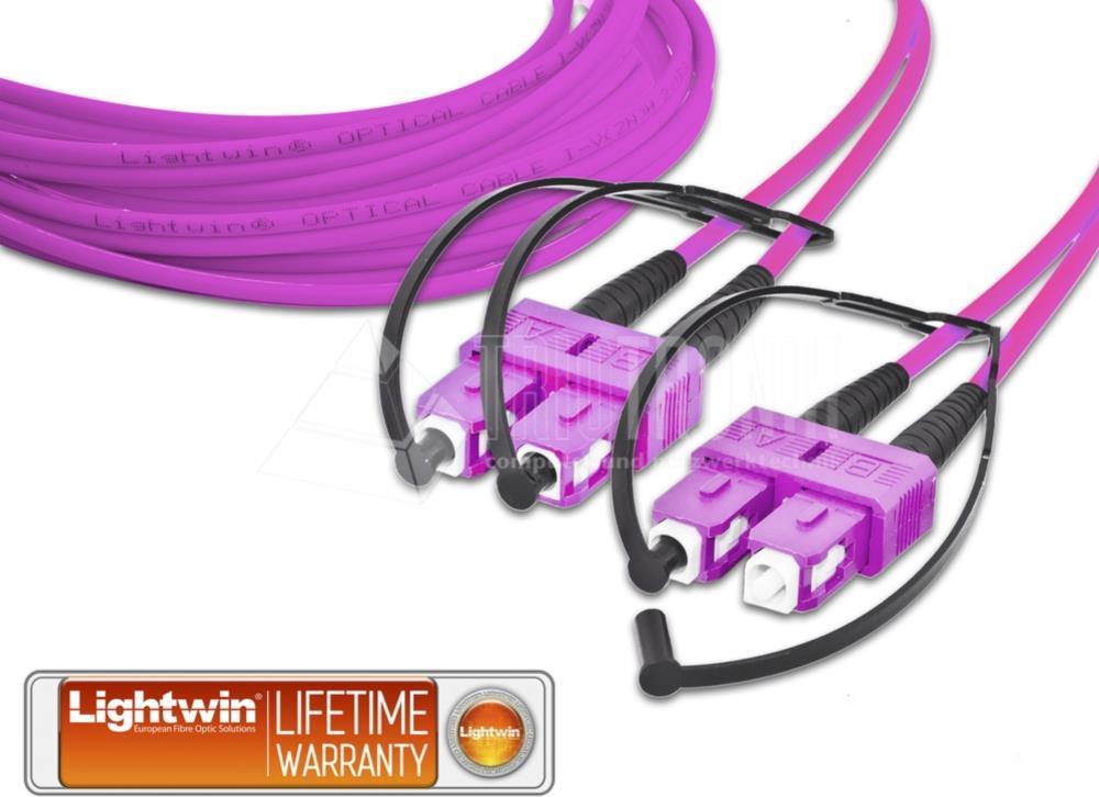 Lightwin High Quality Duplex LWL Patchkabel, MM OM4, SC - SC LWL Patchkabel (LDP-50 SC-SC 5.0 OM4)