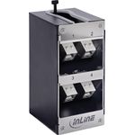 InLine® Keystone-Verteilerkasten 4-Port Cat.6A Wand-/Hutschinenmontage (76203N)
