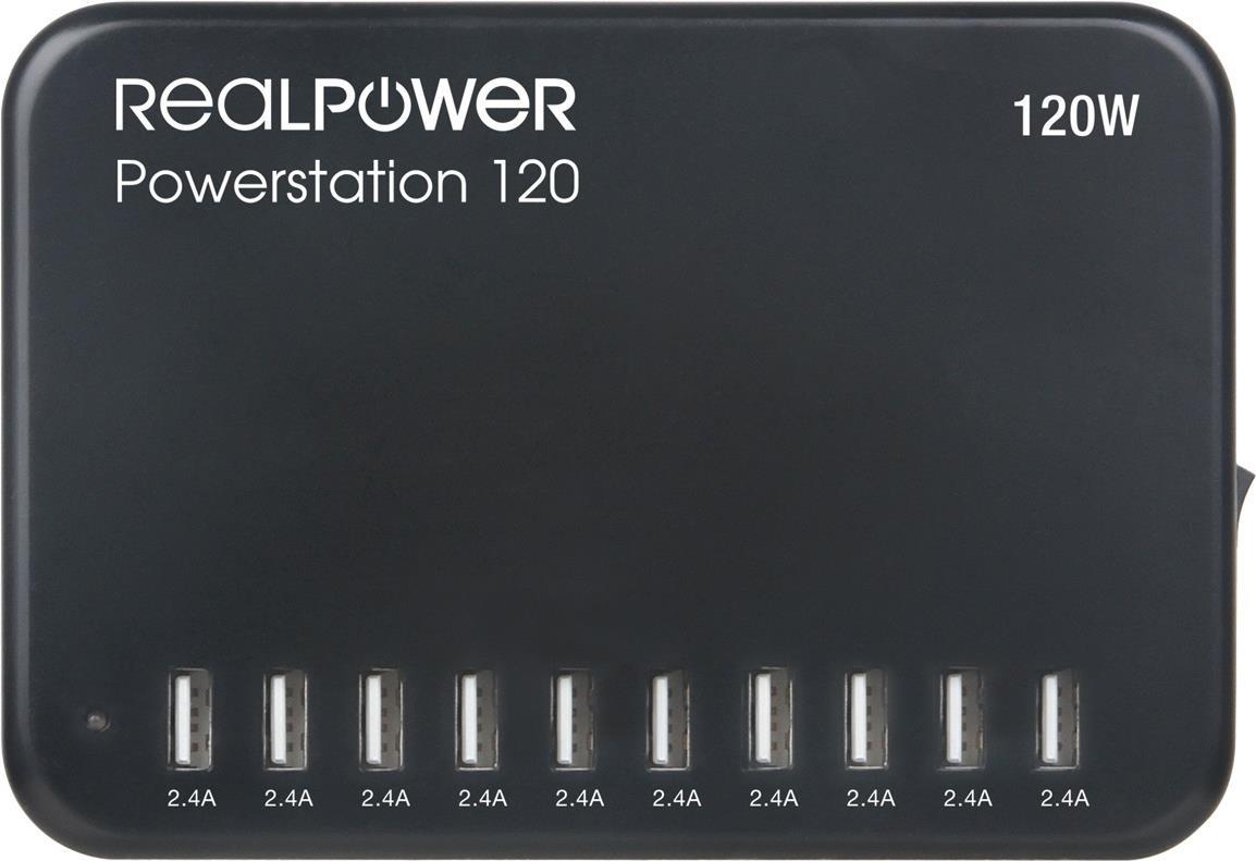 RealPower Power Station 120 Schwarz Indoor (321132)