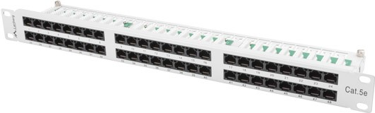 Lanberg Patchpanel 48-Port 1U 48,30cm (19") Cat. 5E UTP grau (PPU5-1048-S)