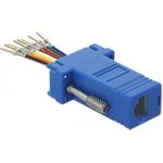 Delock Adapter D-Sub 9 Pin Stecker zu RJ45 Buchse Montagesatz blau (66167)
