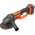 Black+Decker Winkelschleifer BCG720M1-QW 18V | 125mm, 1x 4,0 Ah Akku, 400 mA Ladegerät (BCG720M1-QW)