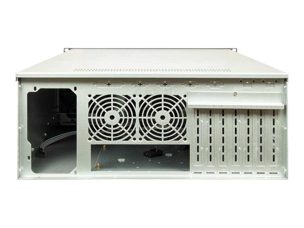 Inter-Tech 4F28 Mining 4U Rack-Gehäuse E-ATX Schwarz, Silber