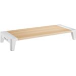 InLine® Monitor Podest+ mit 2x USB 3.2 Gen1 und QC3 Ladeports, 80mm, max. 15kg (23175B)