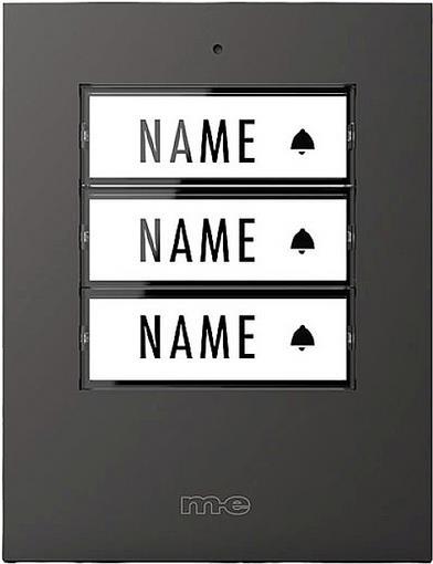 m-e modern-electronics 41307 Funkklingel Sender beleuchtet, mit Namensschild (41307)