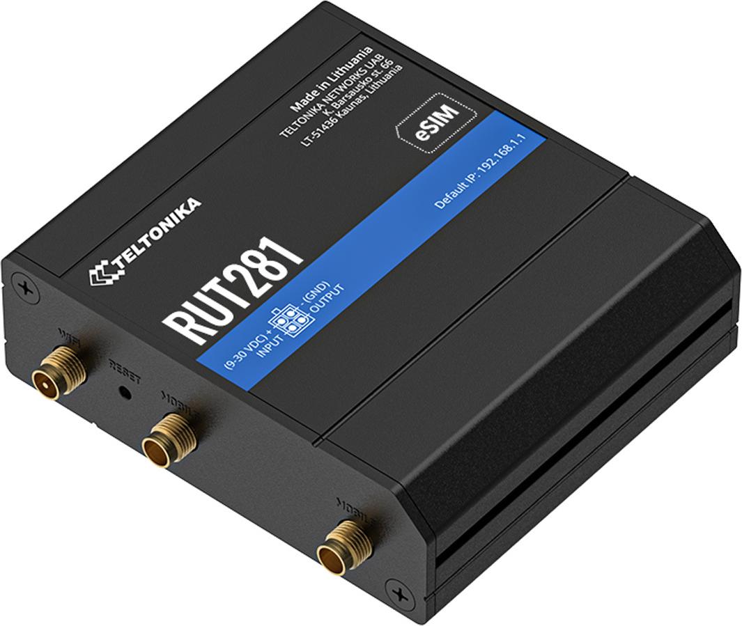 Teltonika RUT281 LTE Cat4 Router mit eSIM WiFi Dual Ethernet global 150/50 Mbps