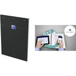 Oxford Notizblock Smart, DIN A4, kariert, 80 Blatt, schwarz 80 g/qm Optik Paper, beschichteter Karton-Deckel, - 1 Stück (400191246)