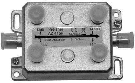 Preisner AZ415F F 4xF Silber Kabelschnittstellen-/adapter (AZ415F)