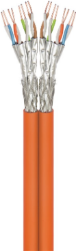 Wentronic GoobayCat.7 RohkabelA Duplex-Netzwerkkabel, S/FTP (PiMF), Orange, 500 m - CU, AWG 23/1 (solid), LSZH (91892)