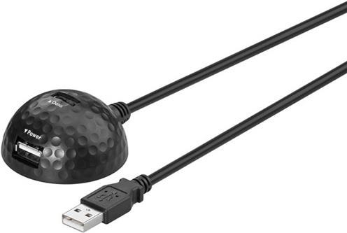 USB 2.0 Hi-Speed Verlängerungskabel mit Standfuss - "A" Stecker > 2x "A" Buchse Desktop Standfuss