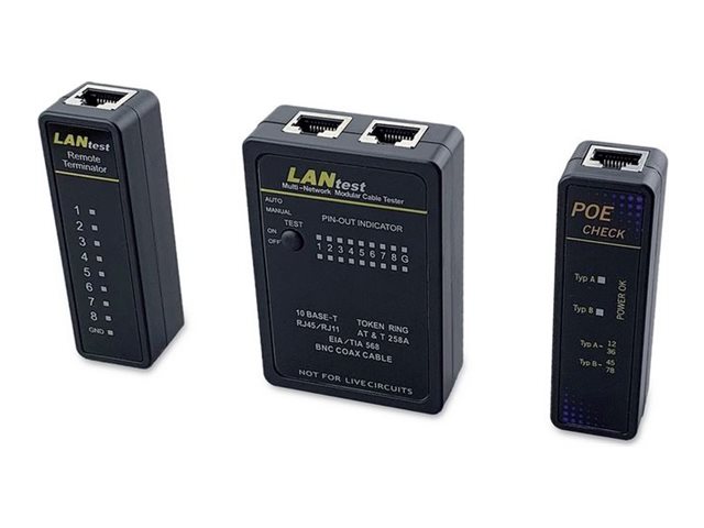 equip Netzwerktester RJ-45/RJ-11/RJ-12/BNC Schwarz