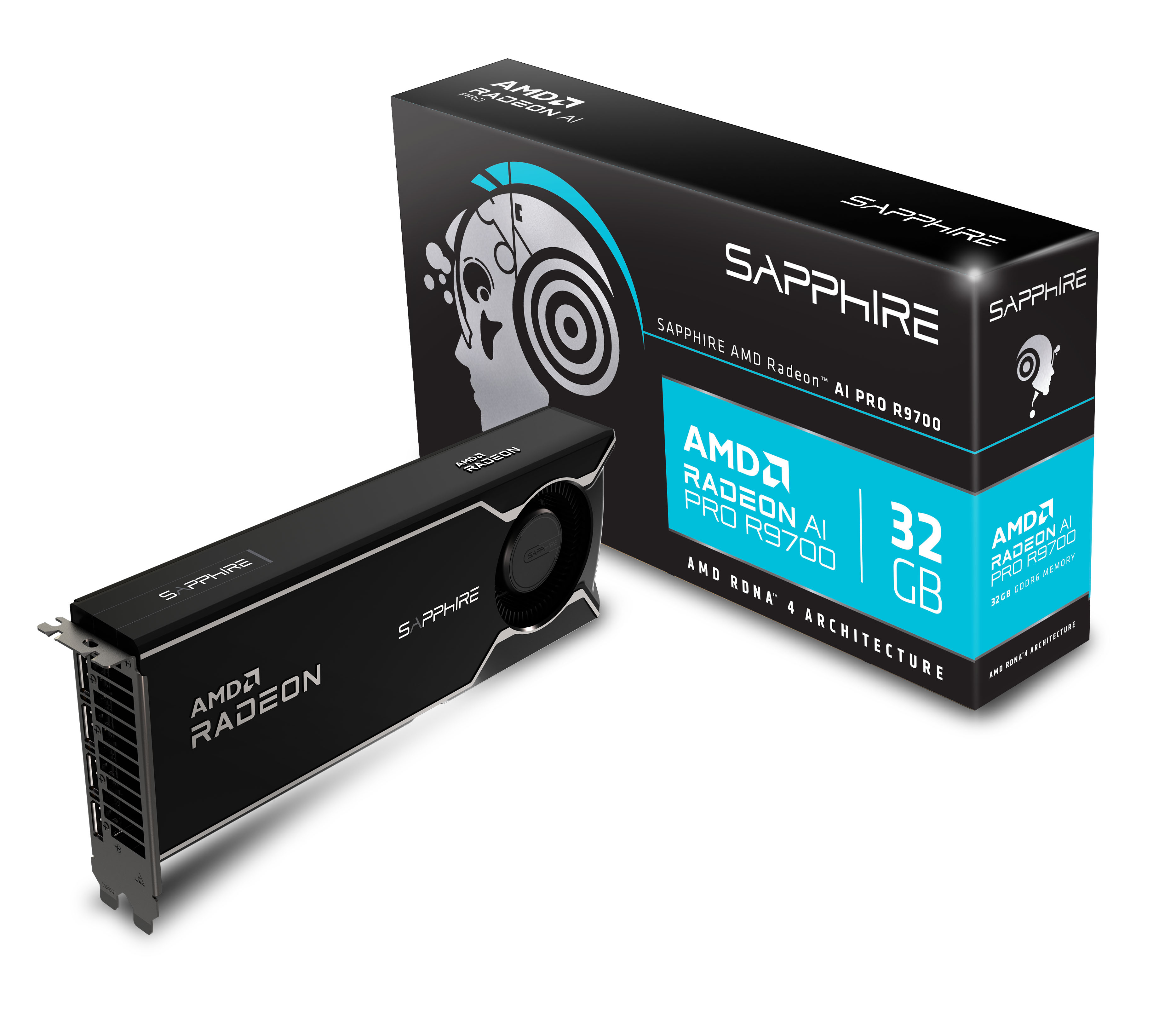Sapphire Radeon AI PRO R9700 32 GB GDDR6 Grafikkarte Schwarz