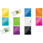 LEITZ Ordnungsmappe WOW, DIN A4, PP, 12 Fächer,grün-metallic laminierte Oberfläche, Oberflächenstruktur mit 3D-Prägung, - 1 Stück (4634-00-54)