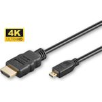 MicroConnect HDMI 1.4 A-D cable, 2m ethernet & double shielding. (HDM19192V1.4D-OPREMA)