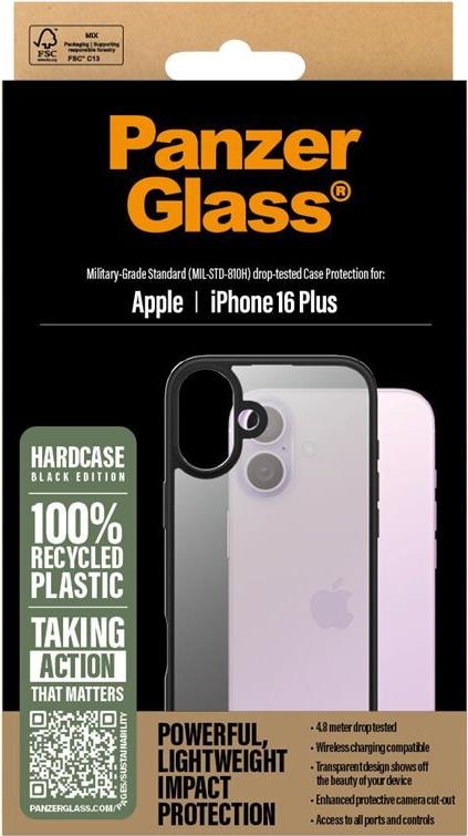 PanzerGlass PG HardCase Black iPhone 16 6.7Inch (1297)