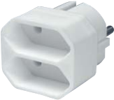 Vivanco 2-way Euro adapter Netzteil & Spannungsumwandler Weiß (7295)