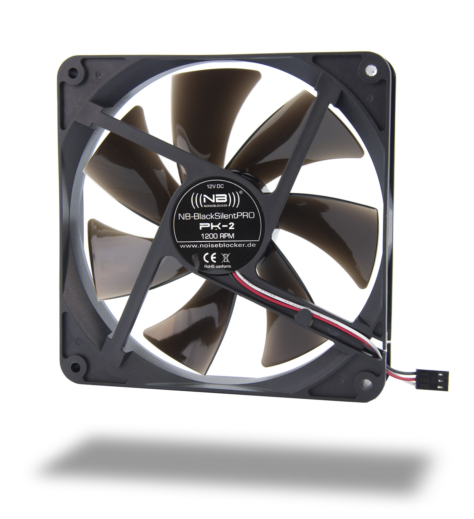 Noiseblocker BlackSilentPRO PK-2 140 mm Gehäuselüfter Schwarz