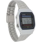 Casio A168WA Unisex-Uhr Digital mit Edelstahlarmband silber (A168WA-1WDF)