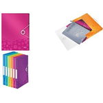 LEITZ Ablagebox WOW, DIN A4, PP, farbig sortiert Füllhöhe: 30 mm, Fassungsvermögen: 250 Blatt, laminierte - 6 Stück (46290099)