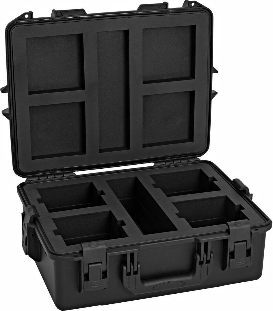ROADINGER Kunststoffcase für 4x AKKU UP-4 QCL Spot QuickDMX MK2 schwarz 55x42,5x21 cm