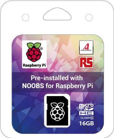 Raspberry Pi Flash-Speicherkarte (microSDHC/SD-Adapter inbegriffen) (NOOBS_16GB_RETAIL)