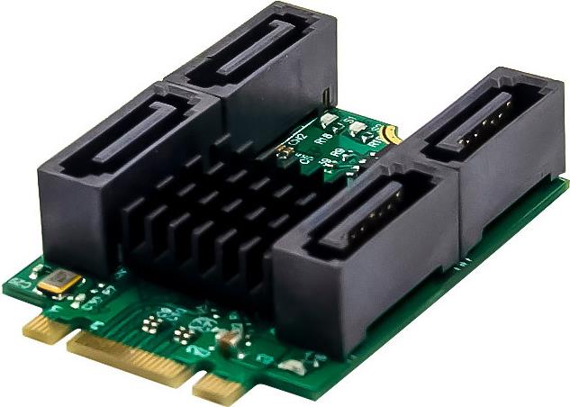 InLine Schnittstellenkarte M.2 Key B+M zu 4x SATA Stecker RAID HyperDuo (76660U)
